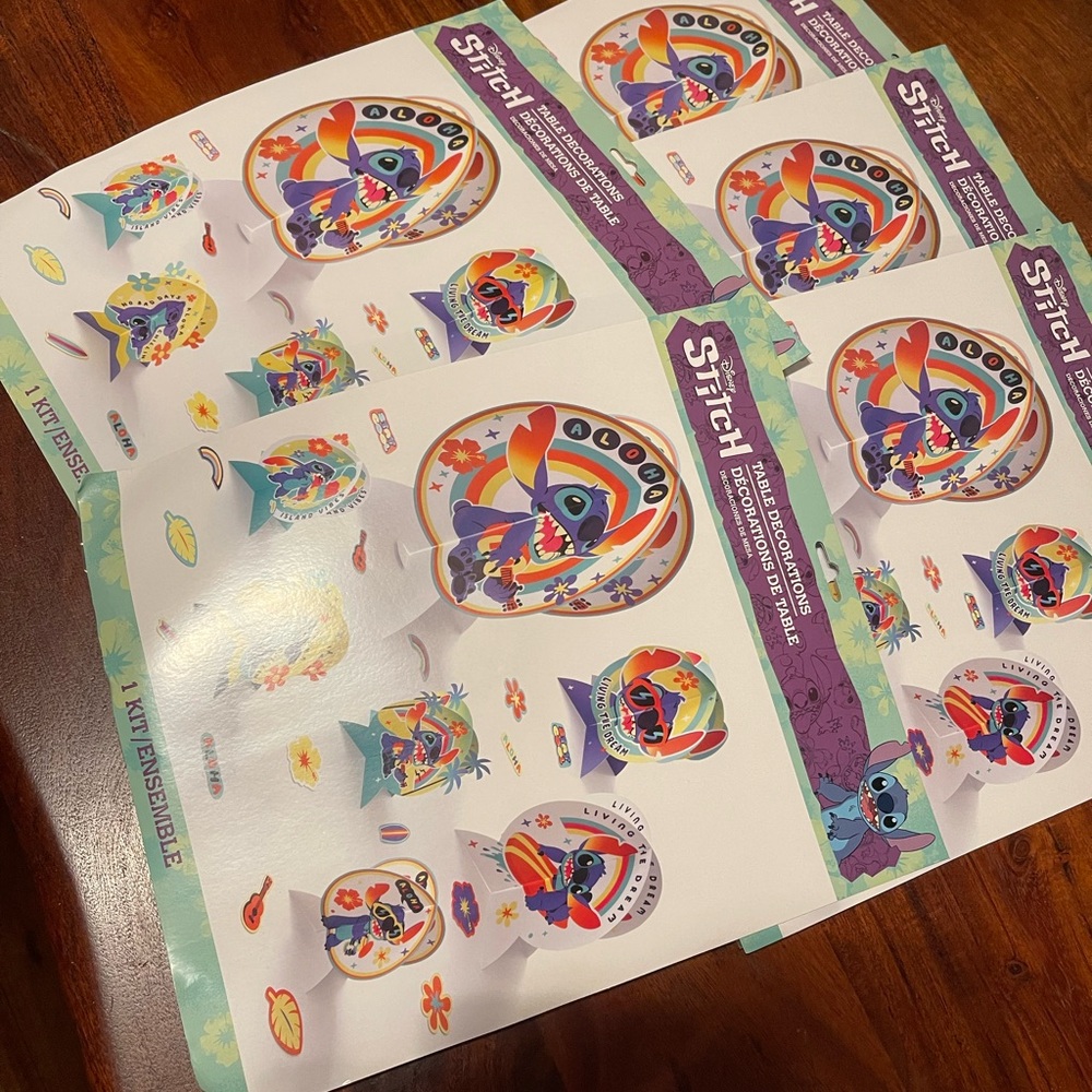 Disney stitch Party Supplies Set table decorations - Multicolor